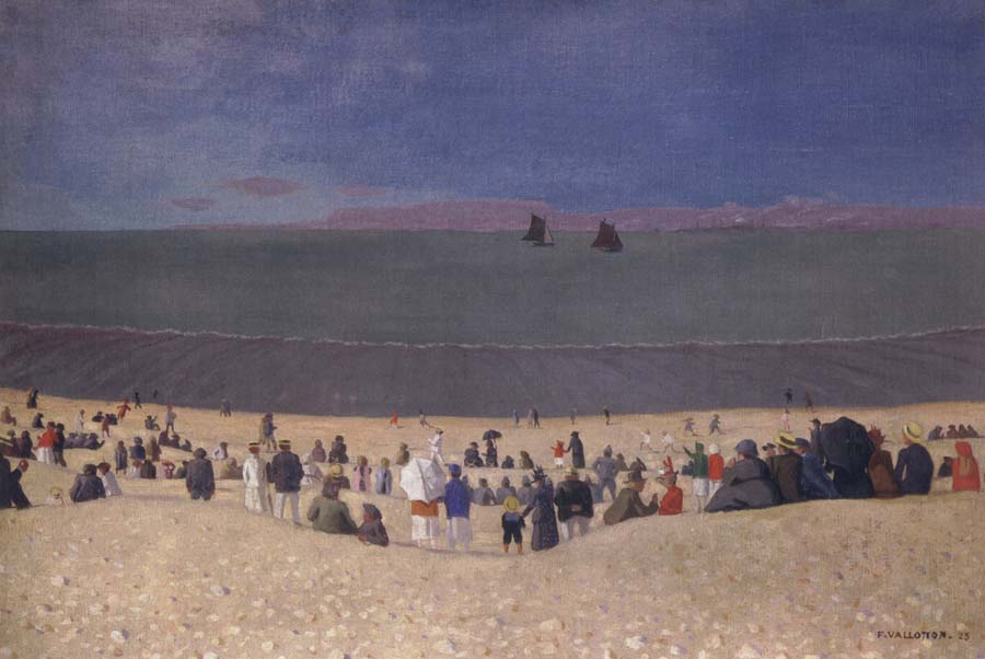 Felix Vallotton The Beach at Honfleur